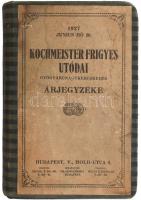 1927 Kochmeister Frigyes utódai gyógyárunagykereskedés árjegyzéke, vászon kötésben, 256 p.