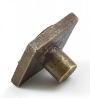 Chinoin Budapest gyógyszergyár bronz bélyegző, 3,5x3 cm