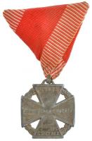 1916. Károly-csapatkereszt Zn kitüntetés mellszalagon T:3 Hungary 1916. Charles Troop Cross Zn decoration on ribbon C:F  NMK 295.