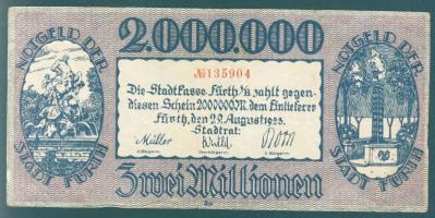 Német Birodalom/Weimari Köztársaság/Fürth 1923.8.29. 2000.000M T:III