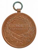 1914. "Ferenc József Bronz Vitézségi Érem" bronz kitüntetés mellszalag nélkül. Szign.: Tau...