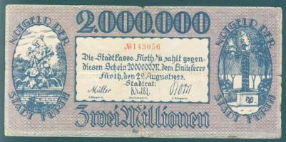 Német Birodalom/Weimari Köztársaság/Fürth 1923.8.29. 2000.000M T:III