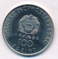 1980. 100Ft Cu-Ni "Szovjet-magyar közös űrrepülés" T:1- Adamo EM61