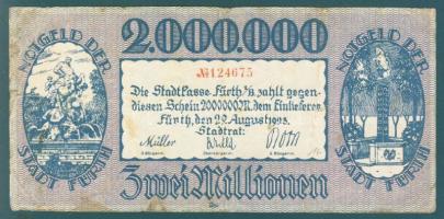 Német Birodalom/Weimari Köztársaság/Fürth 1923.8.29. 2000.000M T:III