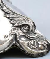 Ezüst (Ag) talpas kínáló, hibátlan, jelzett, m: 31 cm, bruttó: 535g