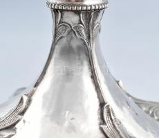 Ezüst (Ag) talpas kínáló, hibátlan, jelzett, m: 31 cm, bruttó: 535g