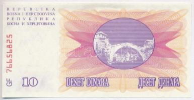 Bosznia Hercegovina 1992. 10D GF 76656825 T:II Bosnia and Herzegovina 1992. 10 Dinara GF 76656825 C:XF Krause P#10
