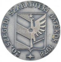 Kiss Nagy András (1930-1997) 1978. "20. Szegedi Szabadtéri Játékok 1978" ezüstpatinázott b...