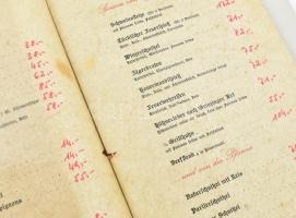 Grinzinger Hauermandl étterem étel- és itallapja / Menu card