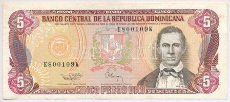 Dominikai Köztársaság 1993. 5P E800109K T:III kis folt Dominican Republic 1993. 5 Pesos E800109K C:F small spot Krause P#143a