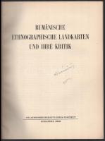 Rumänische Ethnographische Landkarten und Ihre Kritik, Bp., 1942, Staatswissenschaftliches Institut,...