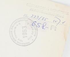 Somlai Vilma (1938-2007): Kék lámpa. Színes linómetszet, papír, jelzett, hátoldalán Rézkarcoló Művés...