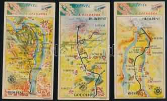 3 db klf. Beszkárt-tal a szabadba és 4 db klf. HÉV-vel a szabadba számolócédula