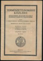 1924-1937 Természettudományi Közlöny 3 száma, változó állapotban