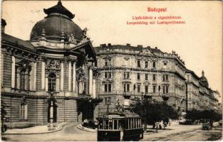 1910 Budapest XIII. Lipót körút, Vígszínház, villamos, mozi (EK)