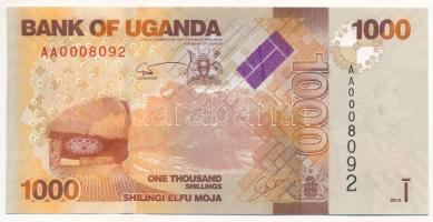 Uganda 2010. 1000Sh AA 0008092 T:I hullámos papír Uganda 2010. 1000 Shillings AA 0008092 C:UNC wavy paper Krause P#49a