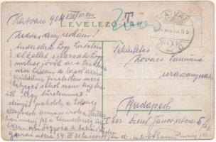 1924 Hatvan, Kossuth Lajos tér, Központi szálloda. Vasúti levelezőlapárusítás 930. (fa)