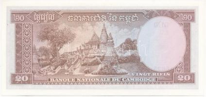 Kambodzsa DN (1972) 20R 746625 T:II hajtatlan Cambodia ND (1972) 20 Riels 746625 C:XF unfolded Krause P#5