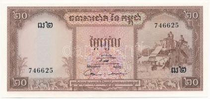 Kambodzsa DN (1972) 20R "746625" T:II hajtatlan
Cambodia ND (1972) 20 Riels "746625&...