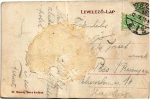 1912 Békéscsaba, Fő tér, Löwy Jakab L. és Társa, Leszich Kálmán, Kresmarik és Reisz Gyula üzlete, hú...