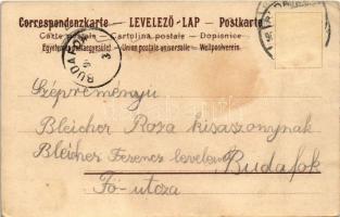 Children art postcard, romantic couple. litho (EK)