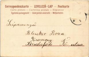 Kellemes karácsonyi ünnepeket / Christmas greeting art postcard with Christmas tree and gifts. litho...