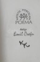 Poema Artistic Cluj Napoca (Kolozsvár), Hegedűs, festett, román biszkvit porcelán, jelzett, hibátlan...