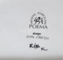 Poema Artistic Cluj Napoca (Kolozsvár), Csavargó, festett, román biszkvit porcelán, jelzett, hibátla...