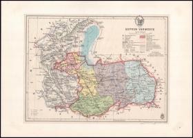 cca 1930 Sopron vármegye közigazgatási térképe, 1: 335 000, apró hajtásnyomokkal, 23x31 cm