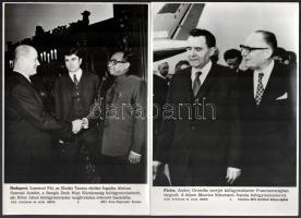 cca 1980 14 db MTI sajtófotó vegyes témákban 21x24 cm (Moszkva. Egon Bahr, a bonni kancellári hivata...