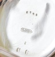 Ezüst (Ag) másodpercmutatós zsebóra, tisztításra szorul, jár, jelzett, kopott, számlapon minimális s...