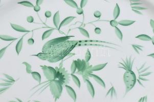 56 darabos Herendi ZOVA Jardin Zoologique Vert mintás étkészlet, kézzel festett porcelán, jelzett, k...