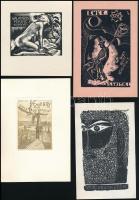 Vegyes Ex Libris tétel (Vigh Jutka mesekönyve, Dr. Lustig István, Paris, Galambos Ferenc, 1937 BUÉK,...