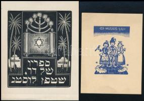 Vegyes Ex Libris tétel (Vigh Jutka mesekönyve, Dr. Lustig István, Paris, Galambos Ferenc, 1937 BUÉK,...