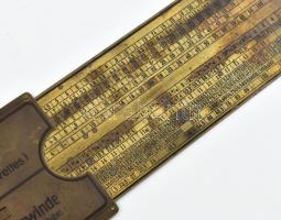 Fr. Ruesch Schlieren-Zürich Whitworth Modell 1923. Régi, svájci gyártmányú, kétoldalas fém tolótáblá...