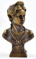 Erzsébet királyné (Sissi, Sisi) bronz büszt, jelzett, m: 12 cm