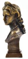 Erzsébet királyné (Sissi, Sisi) bronz büszt, jelzett, m: 12 cm