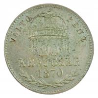 1870KB 20kr Ag "Váltó Pénz" T:1- patina, kis ph Adamo M11.1