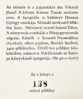 Omár Khájjám: Rubáiját. Fordította: Szabó Lőrinc. Szász Endre rézkarcaival illusztrált. Az utószót é...