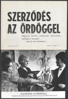 1967 ,,Szerződés az ördöggel című csehszlovák film jelenetei és szereplői, 13 db vintage produkciós filmfotó, ezüst zselatinos fotópapíron, + hozzáadva 1 db szöveges kisplakát, 18x24 cm