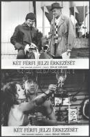 1975 ,,Két férfi jelzi érkezését" című csehszlovák film jelenetei és szereplői, 13 db vintage p...
