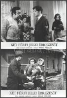1975 ,,Két férfi jelzi érkezését" című csehszlovák film jelenetei és szereplői, 13 db vintage p...
