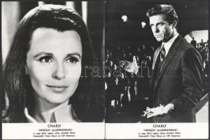 cca 1968 ,,Charly - virágot Algernonnak" című amerikai film jelenetei és szereplői, 9 db vintag...