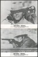 cca 1973 ,,Nevem Senki című olasz - francia - NSZK westernfilm jelenetei és szereplői (köztük Terence Hill, Henry Fonda), 10 db produkciós filmfotó, ofszet nyomdai eljárással, kartonlapra, egyoldalasan sokszorosítva, 18x24 cm
