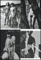 Szépek és mutatósak, szolidan erotikus felvételek több aktfotós hagyatékából vagy gyűjteményéből, 4 db mai nagyítás, 15x10 cm