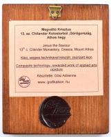 Ikon másolat: Megváltó Krisztus. Vegyes technika, fa. 12x10cm