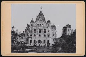 cca 1900 Kassa (Kosice), Állami Színház, keményhátú fotó, Stengel & Co., 16,5x10,5 cm