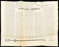1984 Cs. Szabó László (1905-1984) magyar író és esztéta gyászjelentése, hozzá tűzve az eredeti borít...