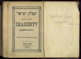 1904 Imakönyv izraeliták számára, héber és magyar nyelven, sérült állapotban, budapesti nyomás