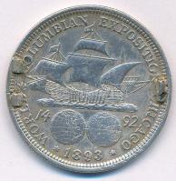 Amerikai Egyesült Államok 1893. 1/2$ Ag "Columbiai fél dollár" T:2-,3 fülnyom, patina, ph
...